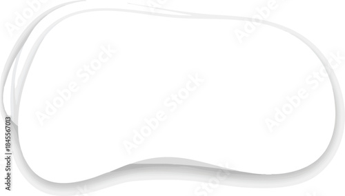 Minimalist White Abstract Shape with Soft Shadows for Text Overlays and Graphic Designs