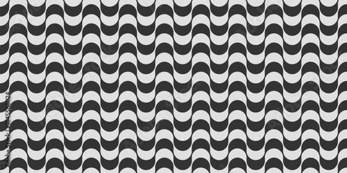 Portuguese mosaic square pavement with waves pattern