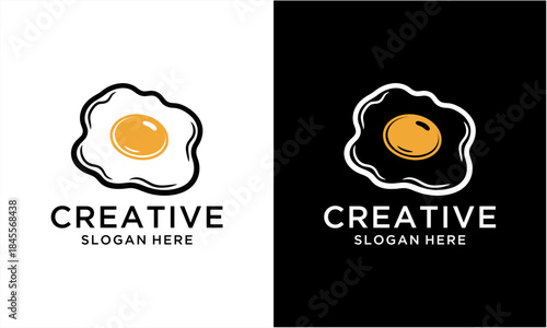 Creative Fried Egg Logo Design for Breakfast and Culinary Brands.