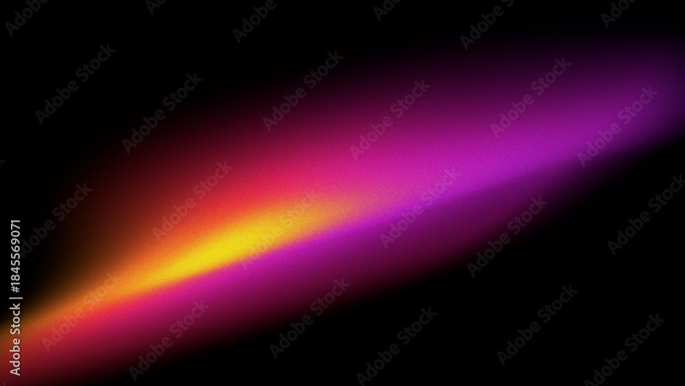 Fototapeta premium Grainy horizontal gradient flow texture with noise on black background