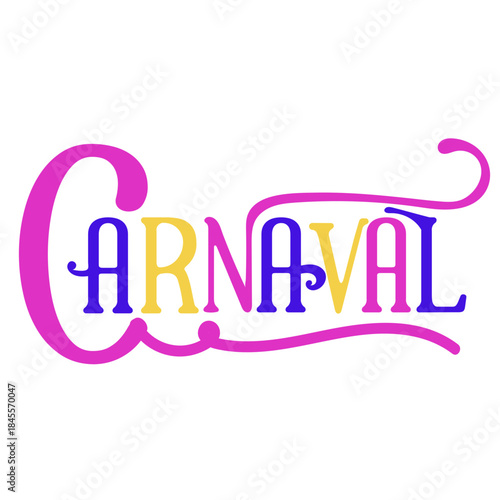 Letterino de carnaval brasileiro colorido e divertido feito a mão