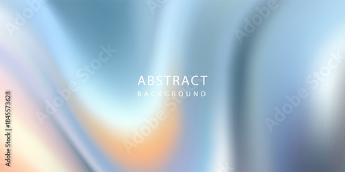 Abstract fluid wave background with smooth swirling motion in pale blue, cream, and subtle orange hues. Perfect for creative and modern visual projects.
