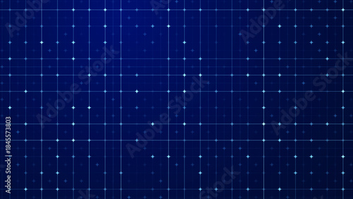 Virtual Technology Futuristic User Interface HUD Grid. Spaceship FUI GUI Backdrop Design. Blue Hi-Tech Grid Bg. Vector Illustration.