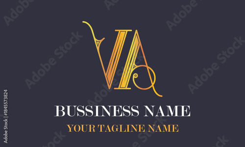 VA V Va initial logo | initial based abstract modern minimal creative logo, vector template image. luxury logotype logo, real estate homie logo. typography logo. initials logo