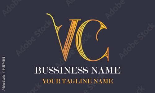 VC V Vc initial logo | initial based abstract modern minimal creative logo, vector template image. luxury logotype logo, real estate homie logo. typography logo. initials logo