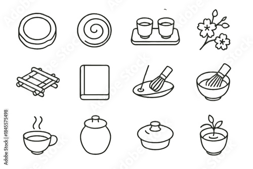 Symbol clay vector stick stack steeped lid tea coaster icon artisan