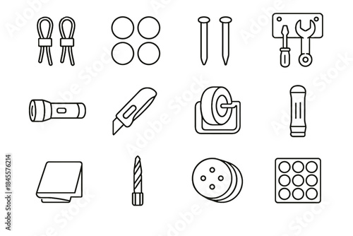 Cloth vector silicone tool repair holder icons handle compact tiny wall icon