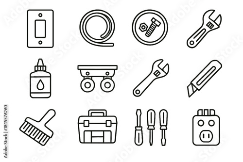 Dust wood vector soft home replacement tools knife compact tiny knob screwdriver