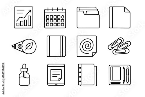 Pad icon mindful refill card divider icons simple paperless scheduling vector stationery