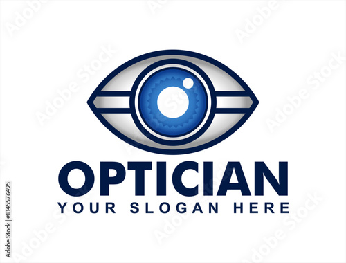optician store logo abstract eye glasses vector illustration