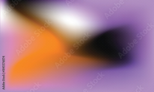 Abstract blend of vibrant purple, soft orange, white, and dark tones with a subtle dot pattern