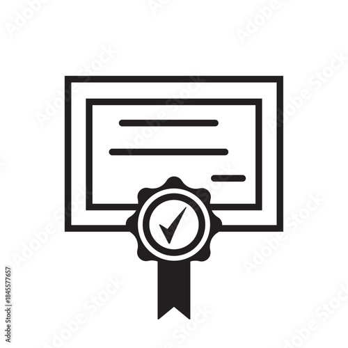 Diploma icon pictogram logo vector in trendy outline style. icon, sign or symbol