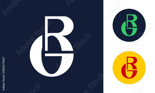 Stylish RG or GR logo