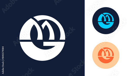 Creative GM or MG letter logo