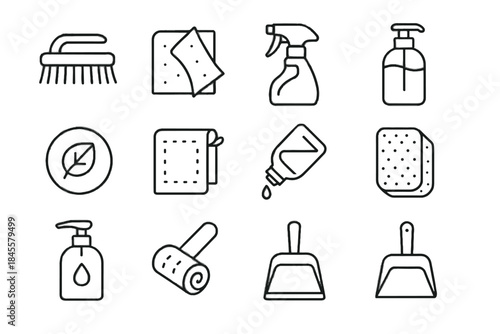 Cleaning pad gentle icons bottle cloth icon soap grip compact vector soft