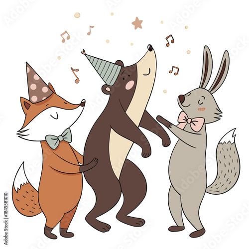 cat and mouse celebrating