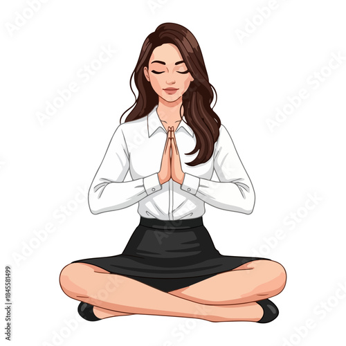 woman in yoga position