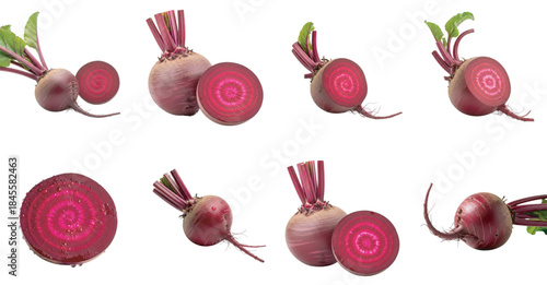 Fresh and vibrant red beets, whole and sliced, showcasing their earthy beauty and nutritional value
