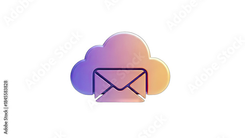 Cloud Email Icon: Sending Messages Online