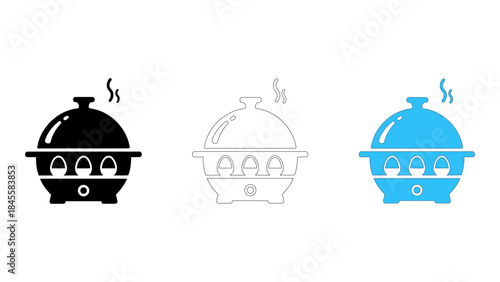 Electric egg boiler for efficient cooking with controlled heating technology