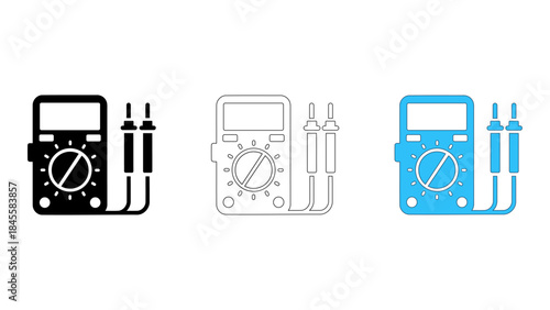 Essential digital multimeter icon for accurate electrical measurement of voltage, current, and resistance