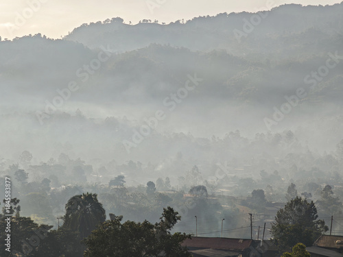 Overview at the town of Mizan Teferi in Ethiopia