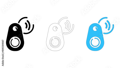 Wireless key finder icon representing a smart device that locates lost keys efficiently