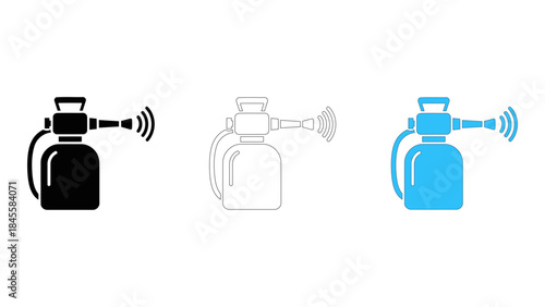 Smart sprayer icon illustrating precise liquid distribution with intelligent control technology