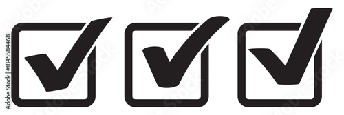 Check box icon with correct, accept checkmark icons tick box checked. Approve symbol. Check mark icon vector design. Blue check mark icon. Blue tick symbol. Vector