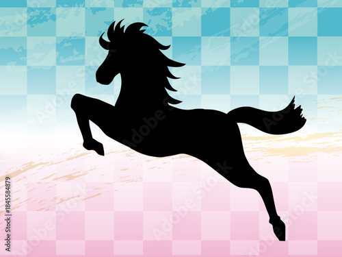  馬, 年賀状, 和風, 和柄, 新年, 動物, クリスマス, うま, ベクター, イラスト