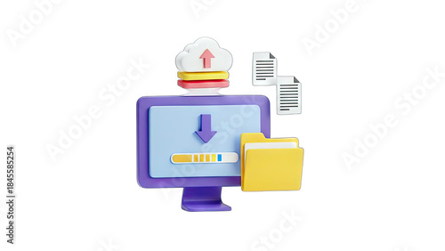 Cloud Upload and Download Process on Computer