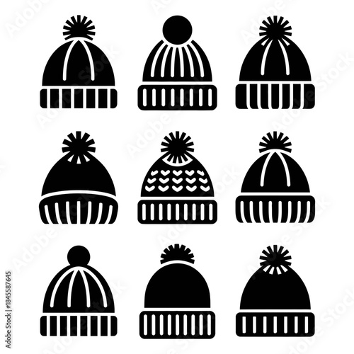 set of winter caps 