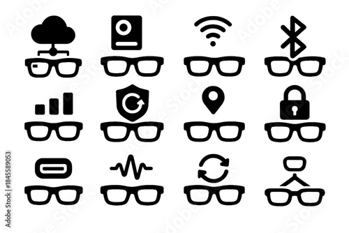 Backup vector cloud encrypted loop wireless sharing storage local cyber icon grid