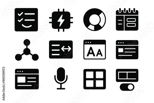 Switcher layout planner color theme vector ai task grid flexible frame icon