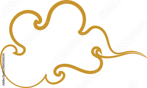 Chinese Cloud Line Art Decorative Ornament