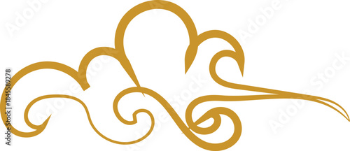 Chinese Cloud Line Art Decorative Ornament