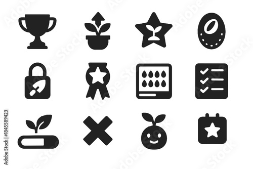 Companion counter icon vector streak gardening list icons growth digital reward