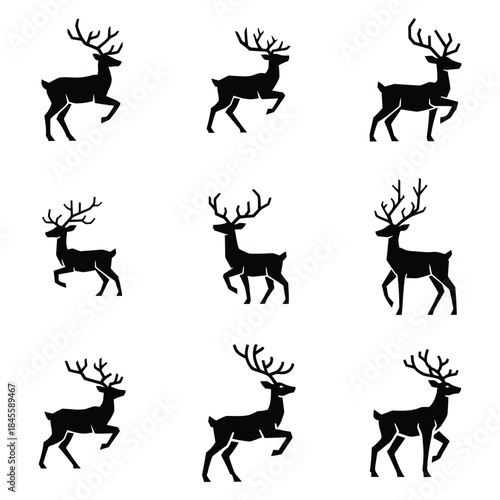 Deer Silhouette Collection Majestic Forest Animal Poses
