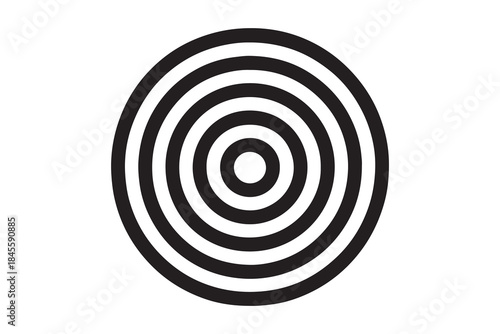 Abstract black and white spiral target design for focus and aim