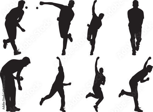 Silhouettes of Athletes Playing Sports