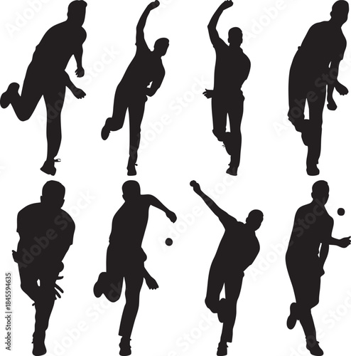 Silhouettes of Athletes Playing Sports