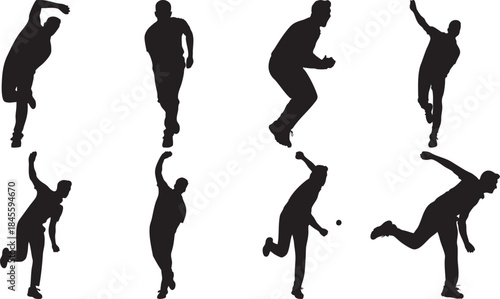 Silhouettes of Basketball Players