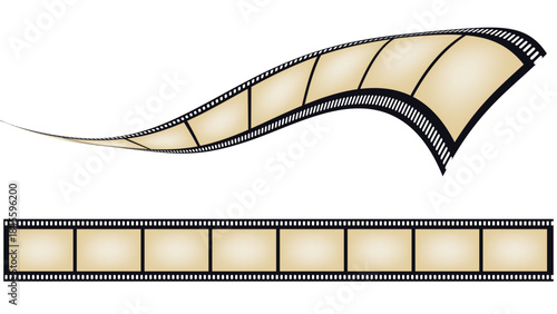Film Strip Frame Vector Illustration Isolated on White Background