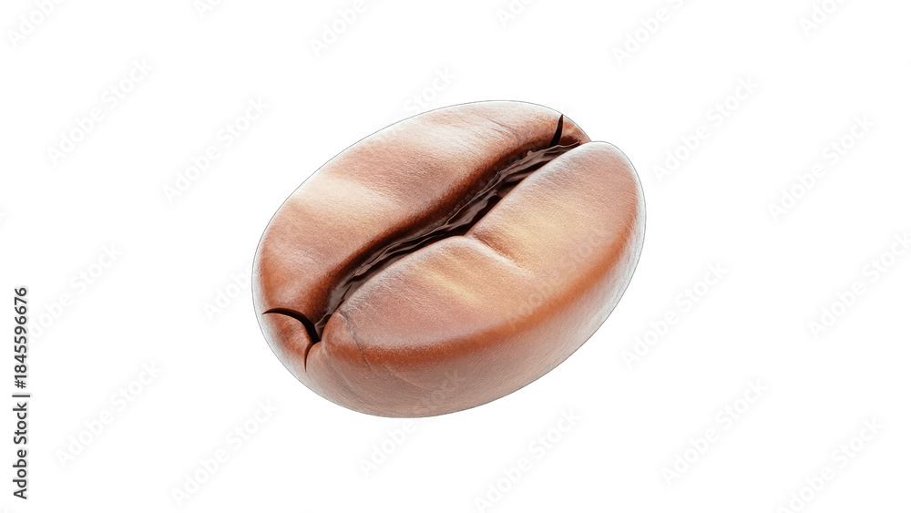 Fototapeta premium Roasted Coffee Bean Isolated on White Background