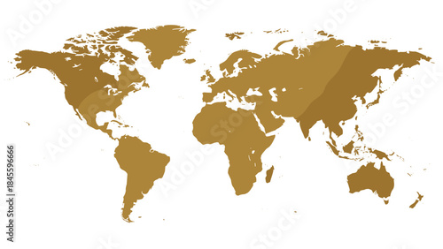 A sophisticated gold-toned world map featuring subtle texture and clean lines, offering a stylish representation of global geography and connectivity.