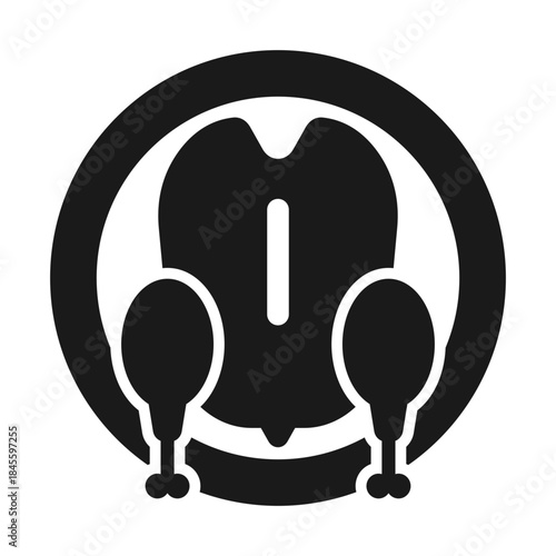chicken glyph icon