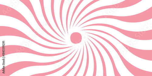 Candy color sunburst background. Swirling radial ice cream background. Swirl candy background