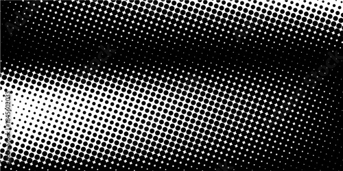 Monochrome Dots Background. Distressed Abstract Overlay. Points Backdrop. Halftone Grunge Pattern. Vector illustration