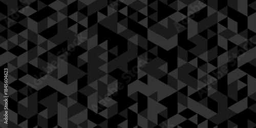 Abstract low polygon cubic black gray design. vector poly triangle texture geometric pattern triangular. geometric wall tile and metal cube background triangle wallpaper design.