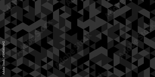 Abstract low polygon cubic black gray design. vector poly triangle texture geometric pattern triangular. geometric wall tile and metal cube background triangle wallpaper design.